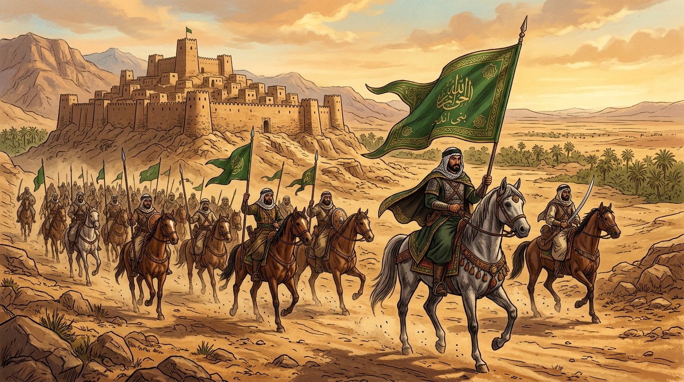 فرسان بني عدي بالرايات